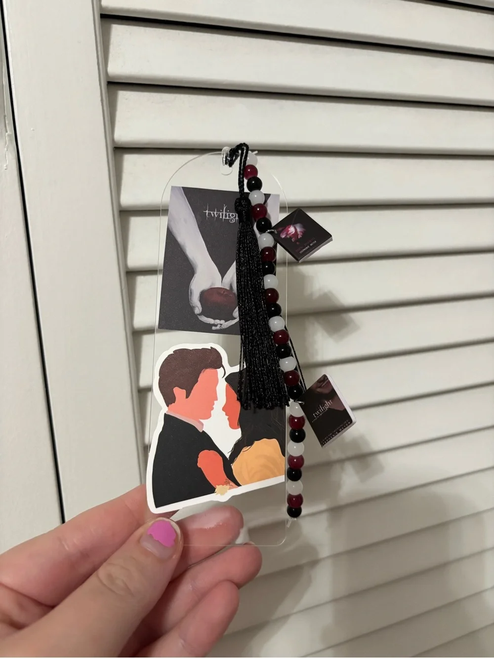 Vampire movie fandom vibes handcrafted bookmark
